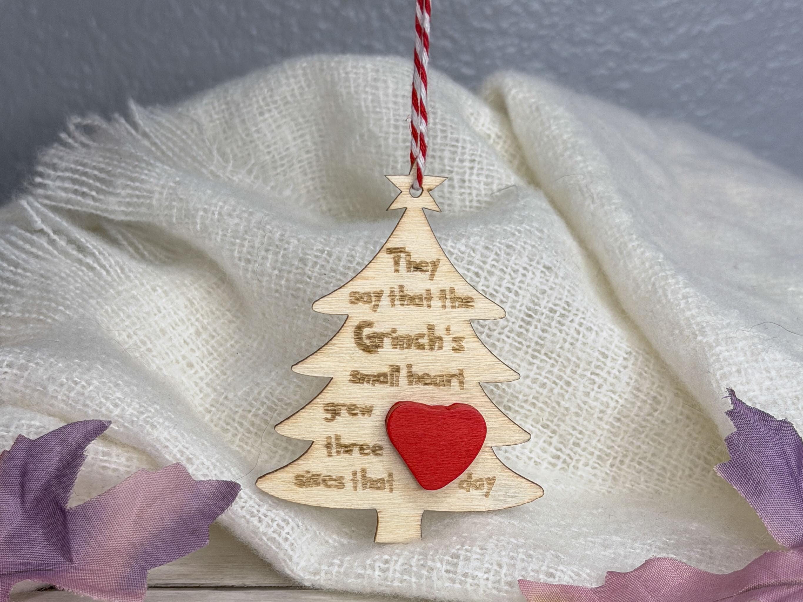 Grinch Quote Inspired Christmas Ornament for Whimsical Trees and Kids Gift Ideas