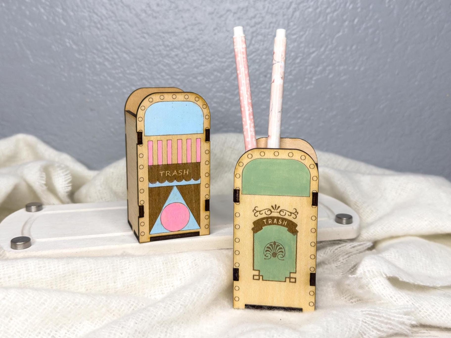 Park Inspired Trash Can Miniatures | Choose Fantasy or Main Street Trash Can, Unique Gift for Disney Fans