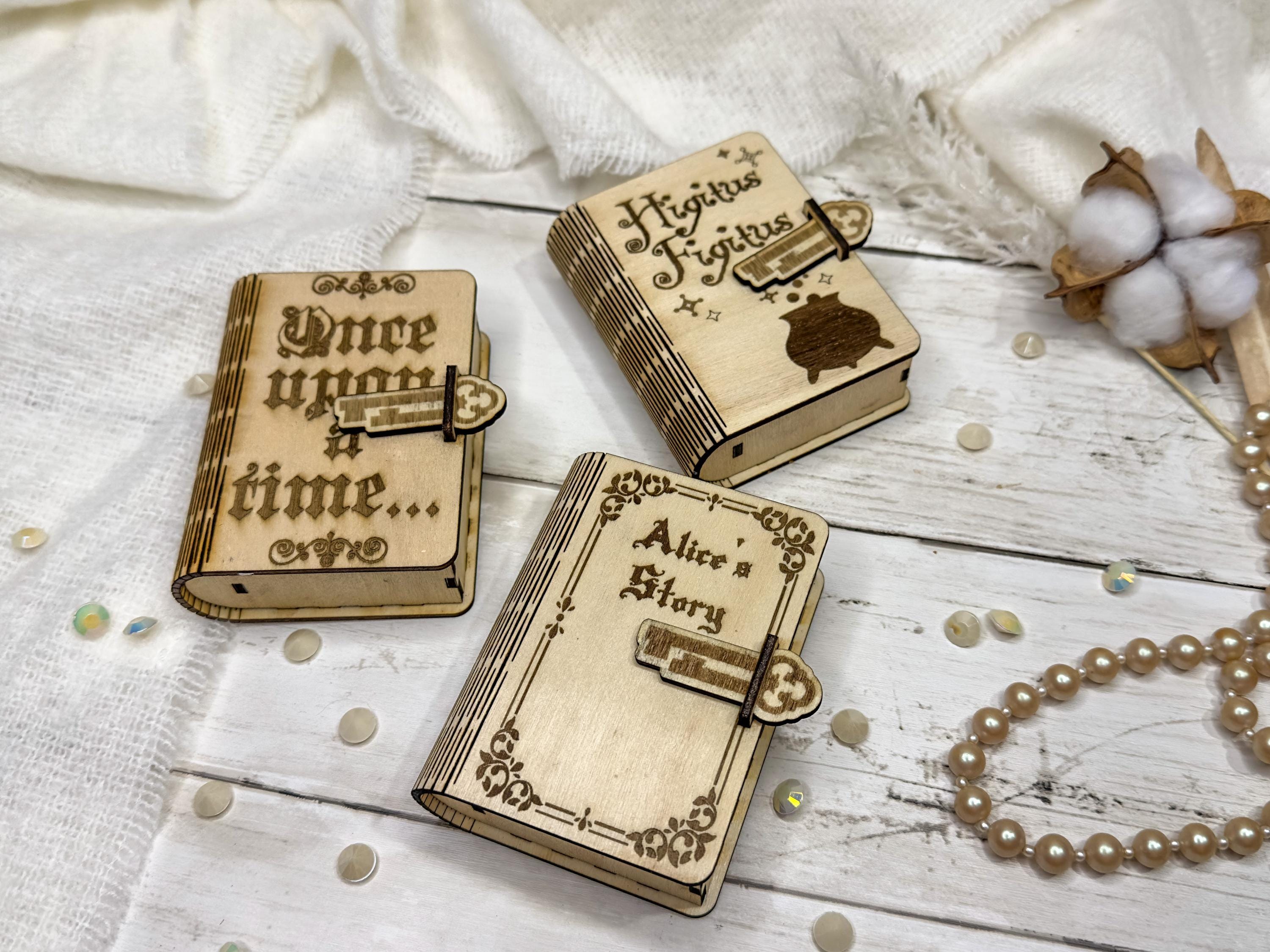 Wooden Story Book Keepsake Gift Box | Laser Engraved Personalization available