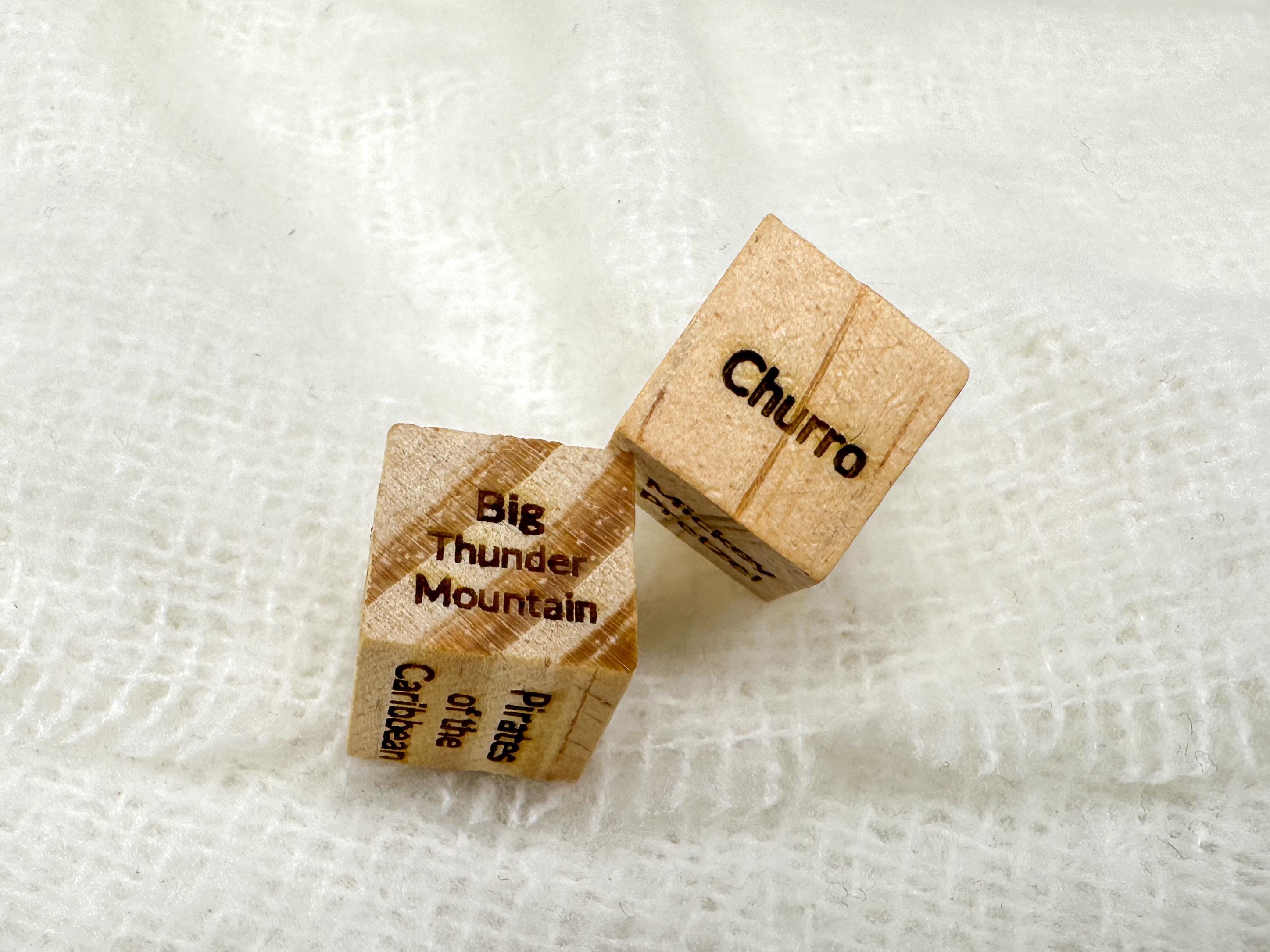 Park Pair Dice Set for Disney Park Trips | Game to Add Surprise for Disneyland Vacations