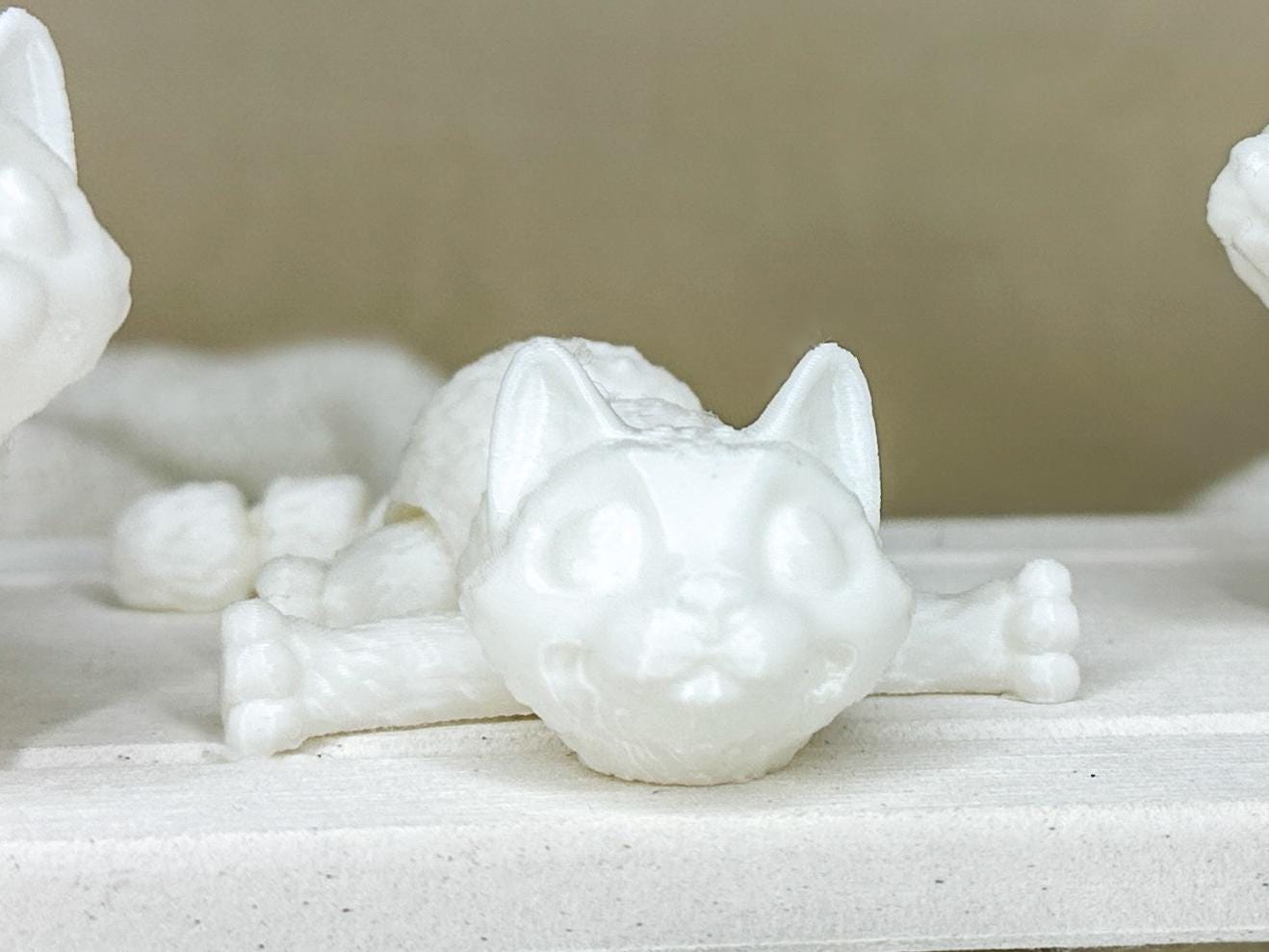 3D Printed Cat Fidget Toy: Flexible Animal Gift for Kids