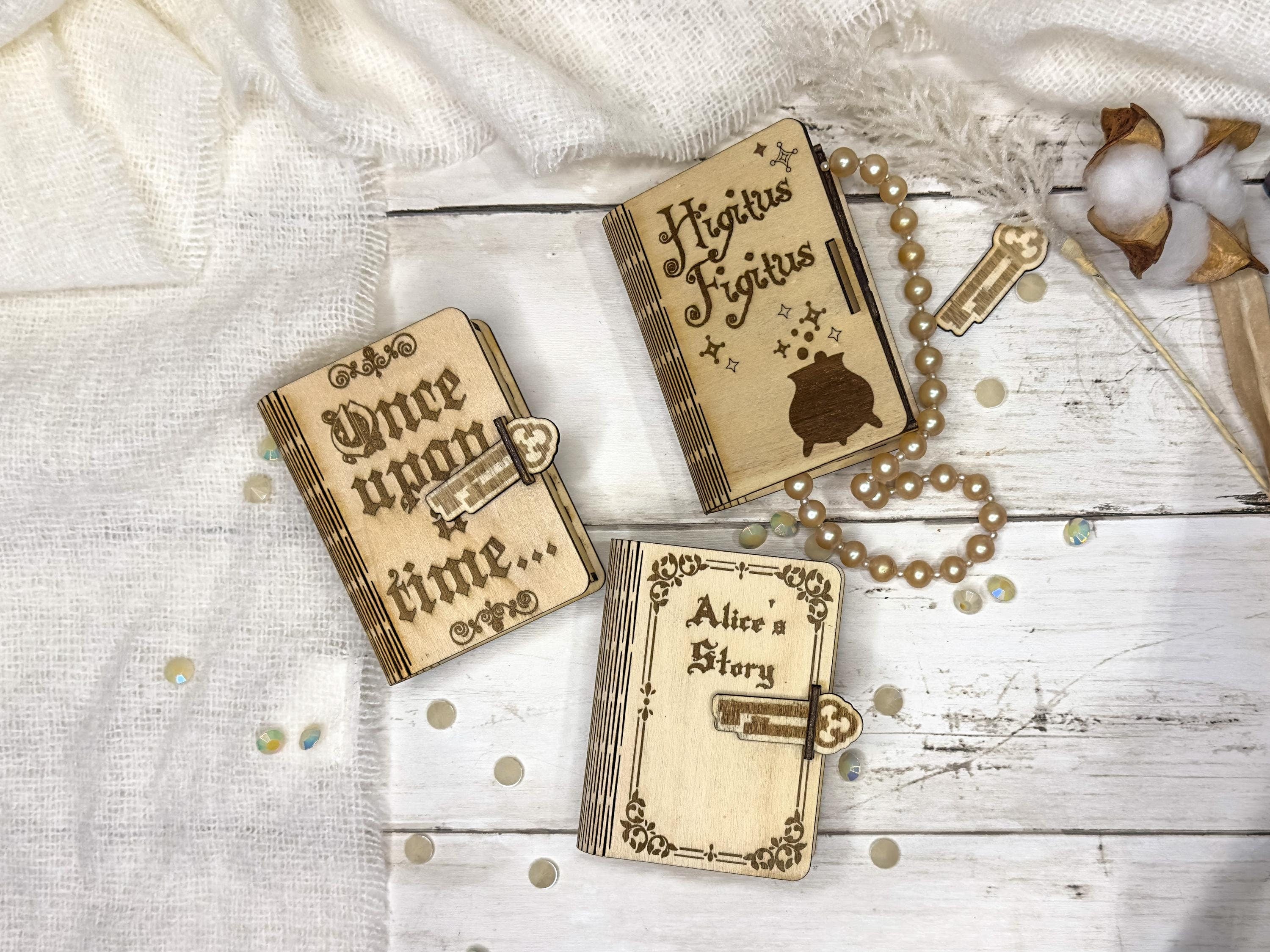 Wooden Story Book Keepsake Gift Box | Laser Engraved Personalization available