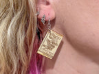 Fourth Wing Inspired Earrings for Fantasy Readers | Wooden Book Cover Jewelry | BookTok Gift