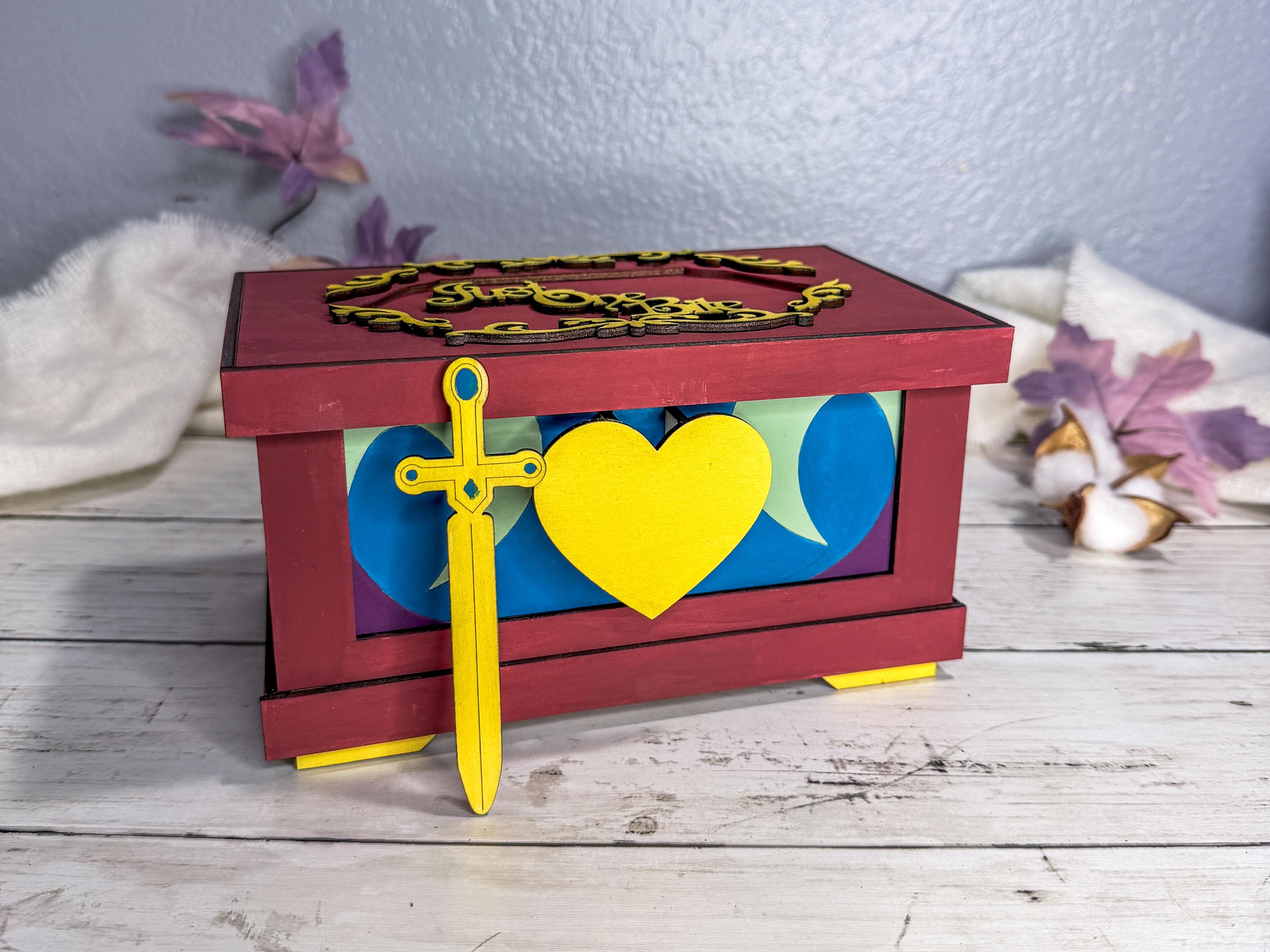 Evil Queen Heart Box Replica Inspired by Snow White | Wooden Keepsake Box for Villain Lovers