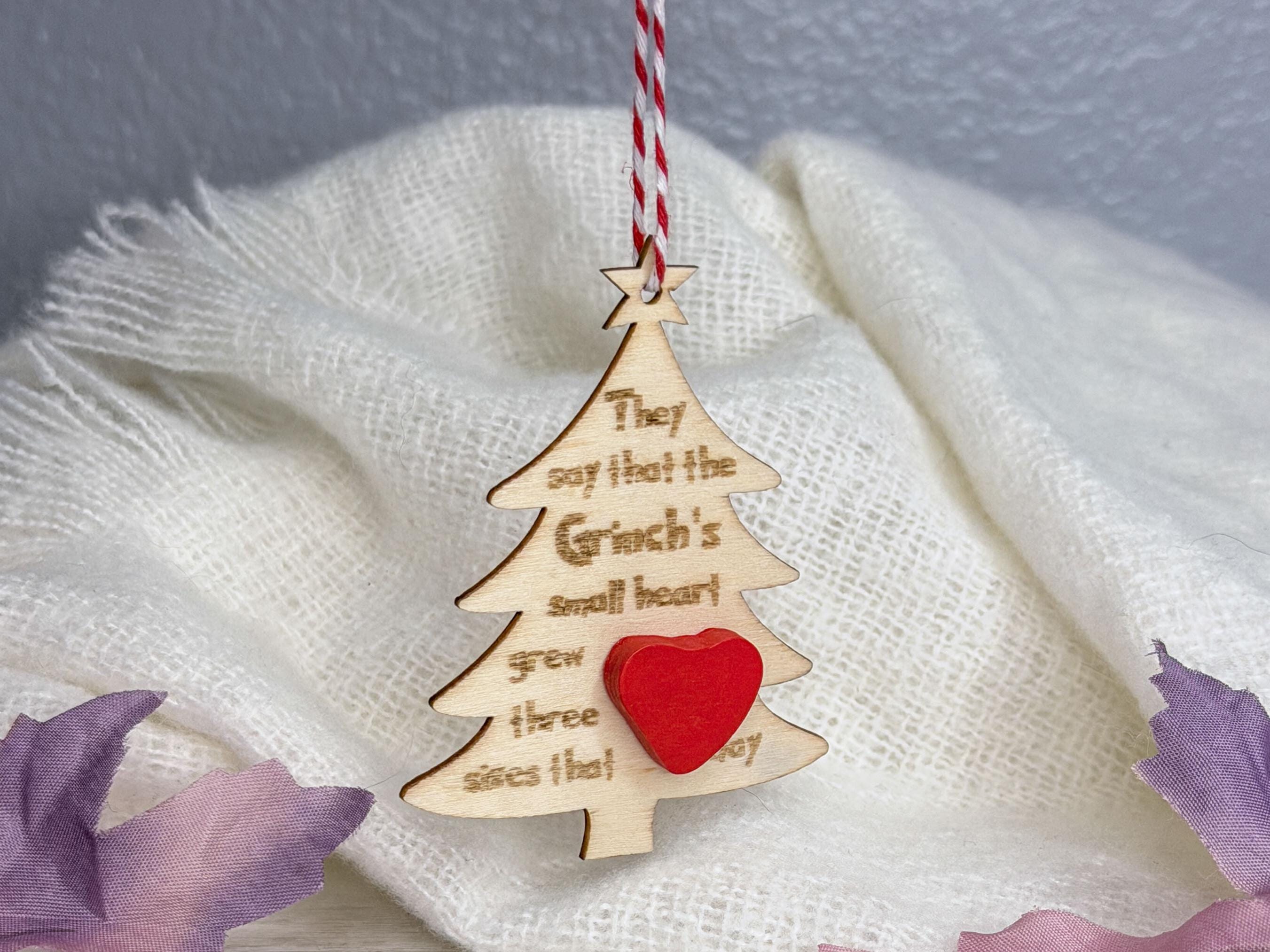 Grinch Quote Inspired Christmas Ornament for Whimsical Trees and Kids Gift Ideas