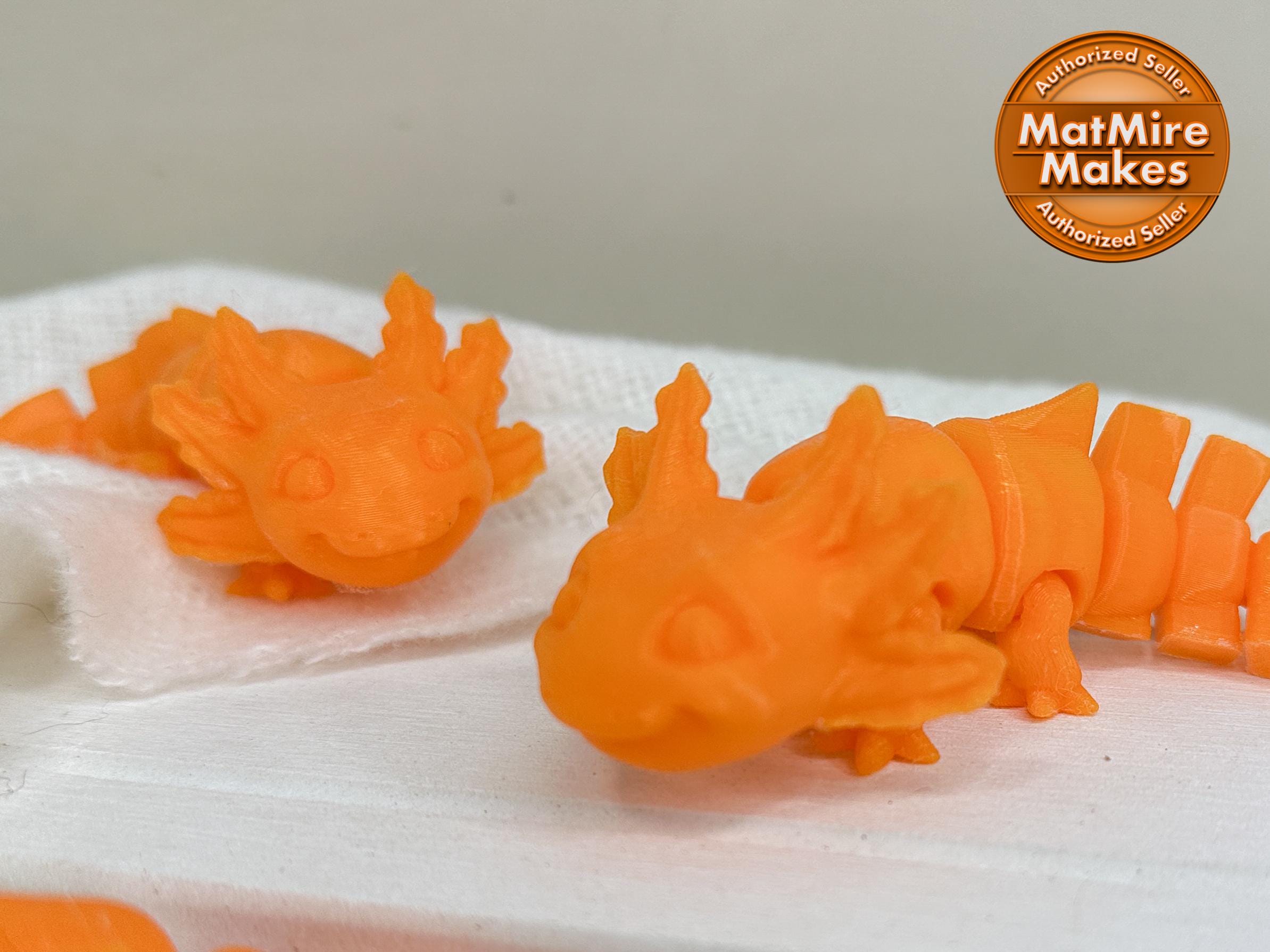 3D Printed Axolotl Fidget Toy: Flexible Animal Gift for Kids