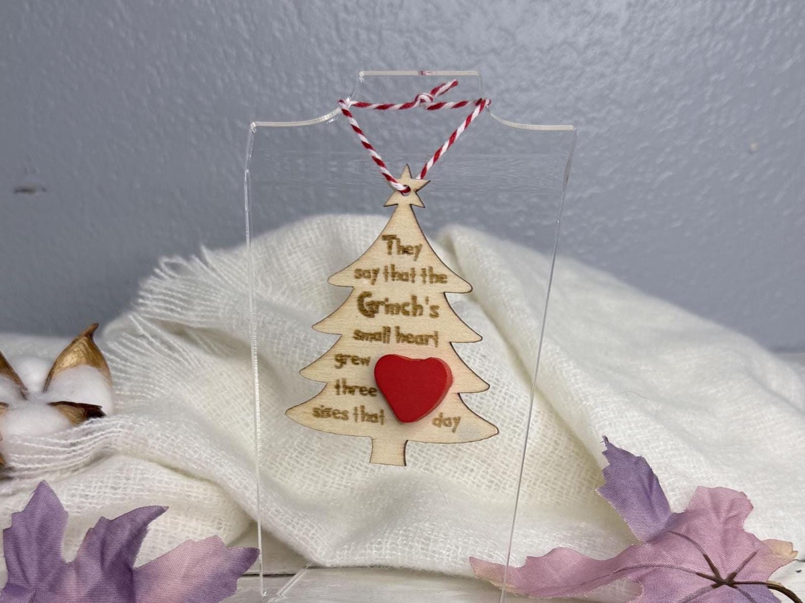 Grinch Quote Inspired Christmas Ornament for Whimsical Trees and Kids Gift Ideas