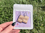 Fourth Wing Inspired Earrings for Fantasy Readers | Wooden Book Cover Jewelry | BookTok Gift