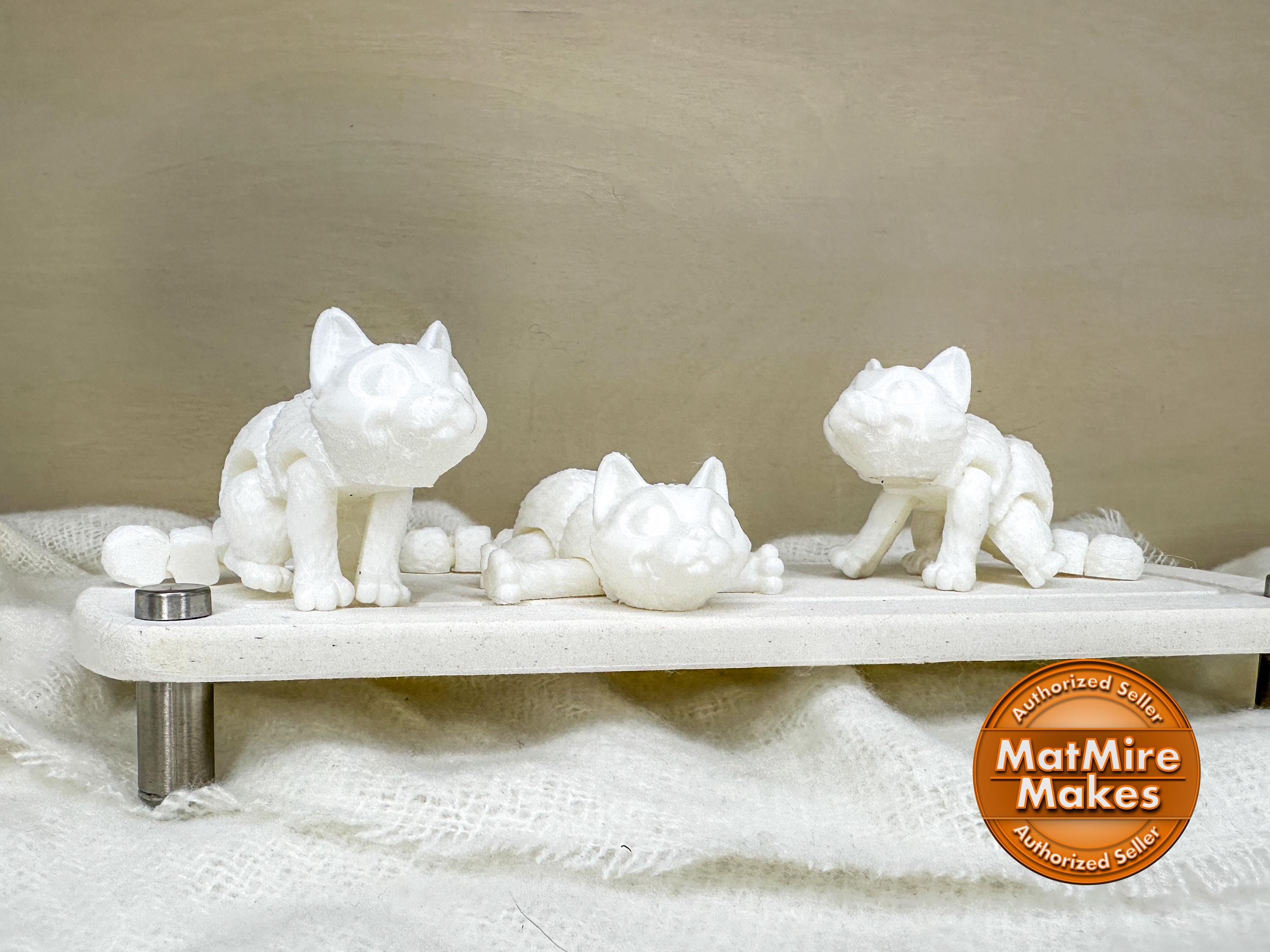 3D Printed Cat Fidget Toy: Flexible Animal Gift for Kids