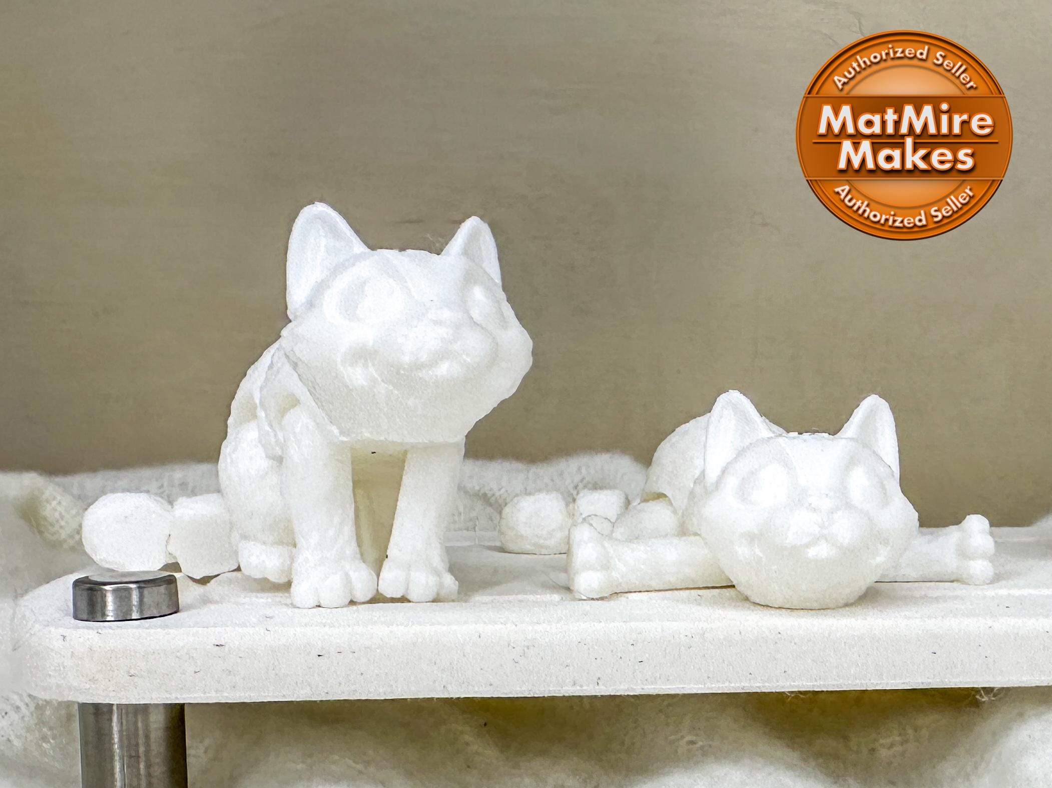 3D Printed Cat Fidget Toy: Flexible Animal Gift for Kids