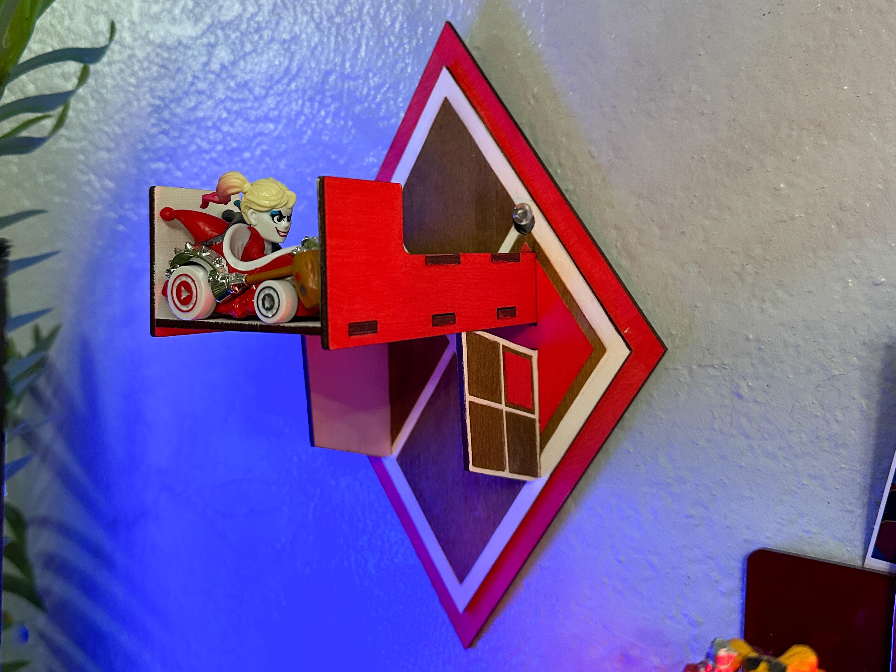 Red & Black Harlequin Diamonds Headset Holder or Controller Holder